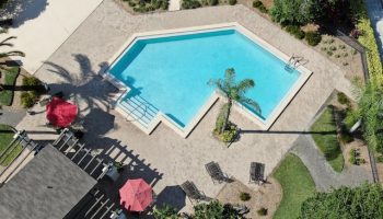 Florida apartment pool.