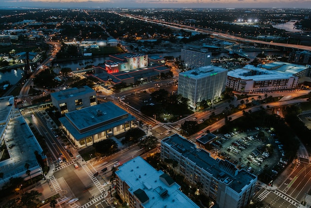 Aerial view of Downtown Tampa.