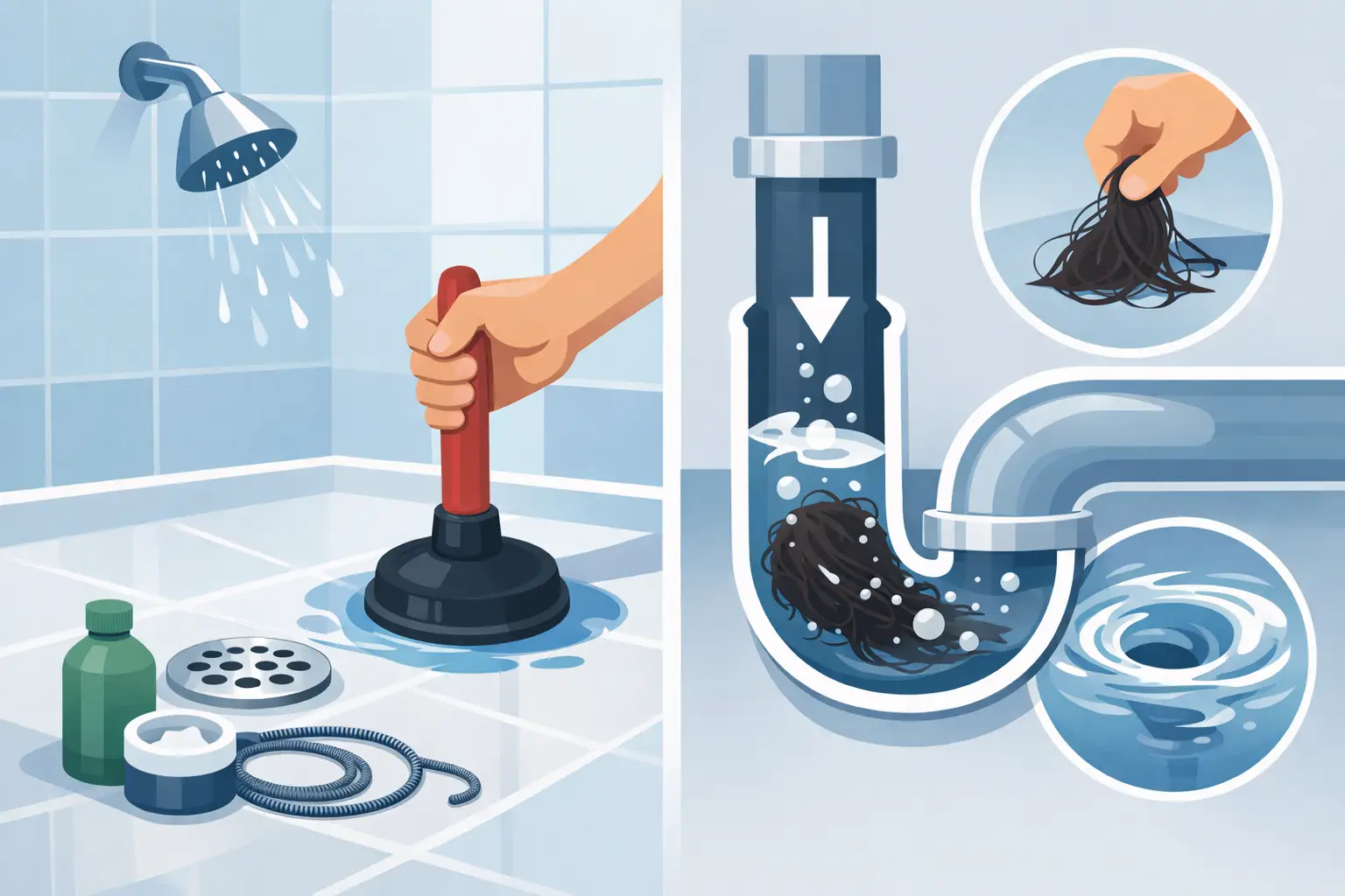 How to Clear a Slow Shower Drain